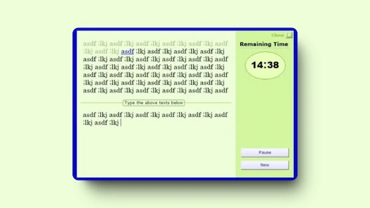 Sonma Typing-Expert drill canvas for guided practice